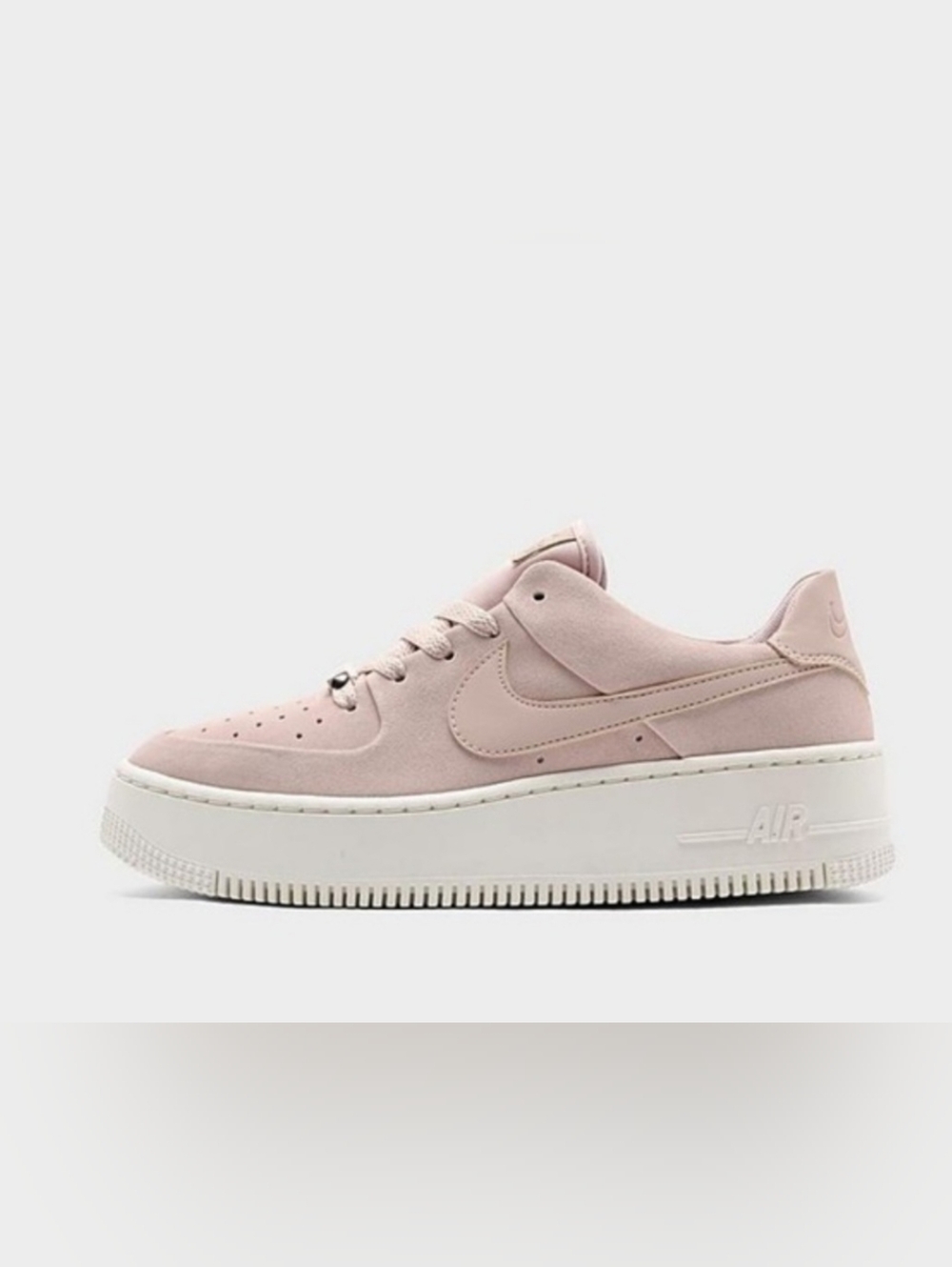 Nike Air Force 1 Women’s Suede Low-Top Sneakers in Blush Pink